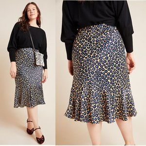 anthropologie Janelle Bias Midi Skirt